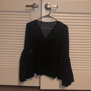 Mesh Sleeve Blouse